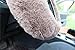 Valleycomfy Winter Warm Faux Wool Steering Wheel Cover with Handbrake Cover Gear Shift Cover Set Universal 15 Inch 1 Set 3 Pcs, Cameo Brown