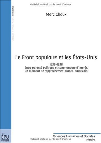 Le  Front populaire et les États-Unis