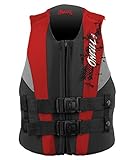 O'Neill Youth Reactor USCG Life Vest, Coal/Red/Flint, 50-90 lbs