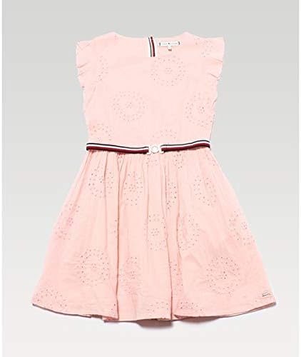 Amazon トミーヒルフィガー キッズ Tommy ベルテッドフリルワンピース 634 ピンク 90 92 ワンピース チュニック 通販
