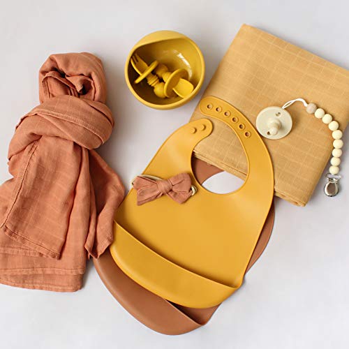 LifeTree Muslin Baby Swaddle Blankets Unisex, Solid Color Muslin Swaddling Blankets for Boys