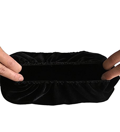 Comforfeel Memory Foam Office Chair Arm Covers- Comfortable Elbow Pillow- Chair Arm Rest Computer Pads(2 Piece Set) (BLACK)