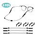 3Pcs Glasses Straps, Adjustable Eyewear Retainer- Holder with 6 Anti-Slip Hooks Glasses Straps-for Sports Sunglasses Retainer, Eyeglass Chain, Glasses Lanyard String