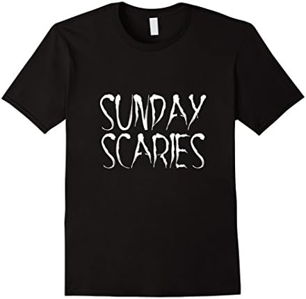 Mens Sunday Scaries T-shirt Large Black