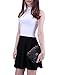 HDE Quilted Crossbody Handbag with Metal Chain Strap (Black)