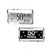 Black and Silver 50th Birthday Mini Candy Bar Wrappers, Shiny Foil - 45 Stickers
