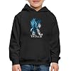 Spreadshirt Harry Potter Ravenclaw Coat of Arms Monochrome Kinderen trui Premium met capuchon