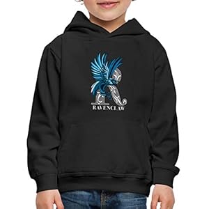 Spreadshirt Harry Potter Ravenclaw Coat of Arms Monochrome Kinderen trui Premium met capuchon