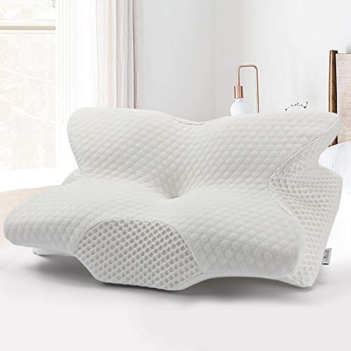 Coisum Back Sleeper Cervical Pillow Memory Foam Pillow for Neck and