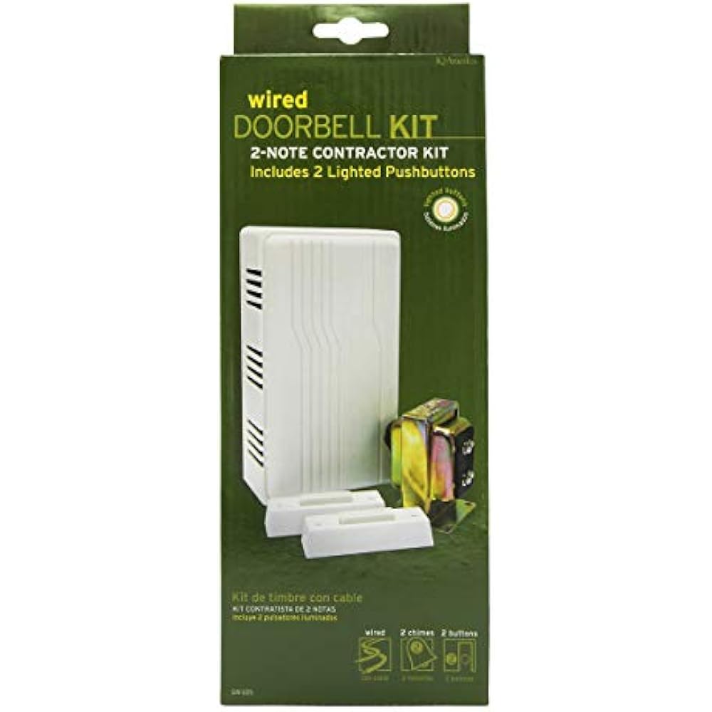 DW225 Wired Doorbell/Chime Kit Lighted Push Buttons, Mechanical Chime, 16V eBay