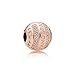 Pandora Rose Logo Hearts Clip Charm 787433CZ