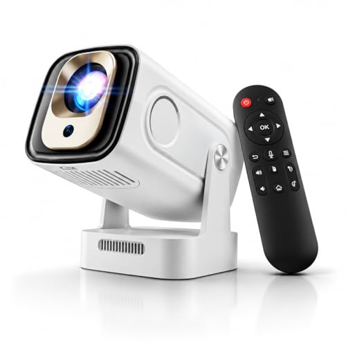 Mini Projector 4K, WiFi & Bluetooth 5.4, Auto Focus/Keystone, 1080P Native | Built in Apps, Short Throw, Portable Smart Projecteur for Outdoor Movies/Bedroom/Home/Gaming (2026 Upgrade)