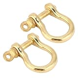 Haosie 2pcs Brass Shackle, 10mm/0.39in Anchor