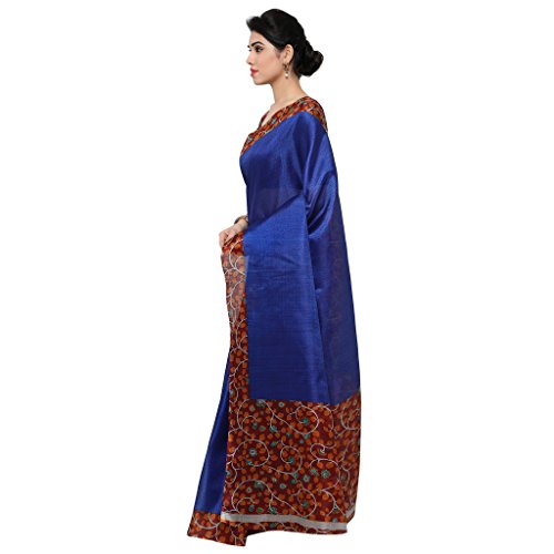 Rajnandini Women's Tussar Silk Kalamkari Printed Saree(JOPLNB6004_Free Size) - Image 3