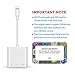 SD Card Reader, Digital Camera Reader Adapter Cable, Lightning to USB Camera Adapter, SD/TF Card Reader, Trail Game Camera Viewer for iPhone/iPad, No App Required