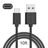 10ft USB Type-C Cable - Type C to USB A Charging Cable [10ft, Black] for LG G5/G6/V20, Nexus 5X/6P, Samsung Galaxy S8/Plus, Moto Z, Nintendo Switch, GoPro5 and more