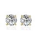 Amazon Essentials 10k Gold Round Cut Diamond Studs (1/10 cttw, J-K Color, I3 Clarity), (previously Amazon Collection)
