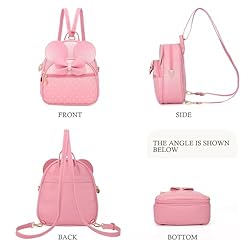 KL928 Girls Mini Backpack Bowknot Polka Dot Cute