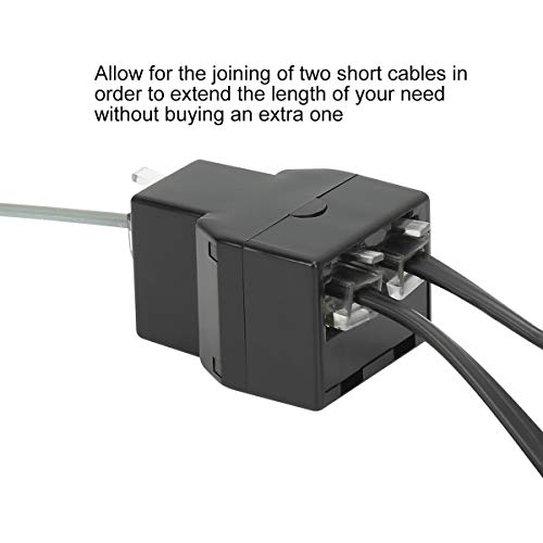 image for RJ12 6P6C 1 Female to 2 Female Telephone Line Splitters, Uvital Teleph