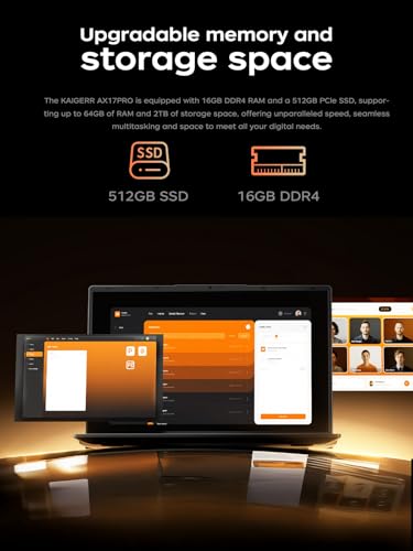 ACEMAGIC AX17PRO Laptop 17.3" FHD (1920×1080) Display, AMD Ryzen 3 4300U (up to 3.7GHz), 16GB DDR4 RAM 512GB SSD (Dual M.2 Slots up to 4TB), 62.7Wh Battery, Wi-Fi 5, Win 11 Pro–for Office & Home