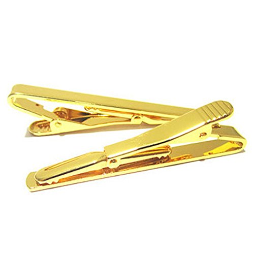 Gilroy Men's Metal Simple Necktie Tie Bar Clasp Clip Pin - Gold - Thumbnail 2