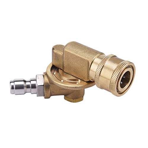 image for M MINGLE Pivoting Coupler for Pressure Washer Nozzle, 180 Degree Rotat
