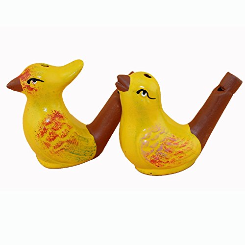 INNODEPT12 Ceramic Bird Warbler Water Whistle Clay Ocarina Kids Bath Time Gifts Set of 6