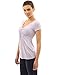 PattyBoutik Women V Neck Twist Knot Front Short Sleeve Top (Light Purple X-Large)