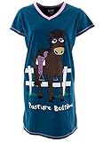 Lazy One Women's Blue Nightshirt Pasture Bedtime S/M