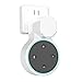 Dot Outlet Wall Mount Holder for Echo 2nd Generation, YIHUNION Hanger Bracket Stand Case for Home Voice Assistants, A Space Saving Solution for Smart Home Speakers Without Messy Wires Screws (White)