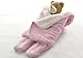 Baby Swaddle Blanket Sleep Sack - GreForest Thick Fleece Swaddling Blankets Seperated Legs Soft Warm For Bath, Air-conditioned, Autumn, Winter with Velcro, Cute Bear Ear Hood (Pink Heart, 0-3 Months)