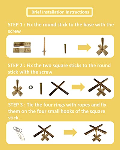 Hook and Ring Toss Game-Hookey Clash Adults Battle Fling Up to 4 Player Tabletop-Ring Game On A String Ringo- Clash Toss Game Clashtoss-Bar
