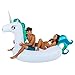TCP Global Sundaze Floats Giant 9 Foot Inflatable Tropical Unicorn Pool Float - Fun Kids Swim Party Toy - Summer Lounge Raft