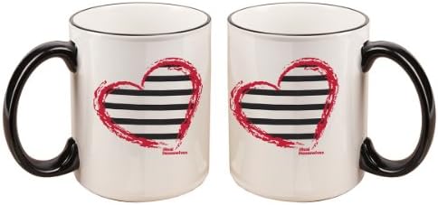 Real Housewives Striped Heart Mug