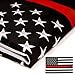 WINBEE Thin Red Line Flag 3x5 Ft - Embroidered Stars, Heavy Duty Nylon, Sewn Stripes and Brass Grommets. All Weather American Honoring Firefighter Flags. USA Black Red and White Outdoor Flags Banner
