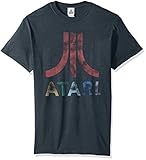 Atari Men's Classic Colorful Logo T-Shirt, Dark Heather, Large