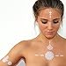 TribeTats Mykonos Collection - Designer Henna Inspired Temporary Tattoos | White With Silver Metallic Accents - Mandalas, Elephants, Armbands & More (Mykonos)
