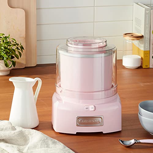 Cuisinart Máquina automática para hacer helados y sorbetes de yogurt congelado (rosa)