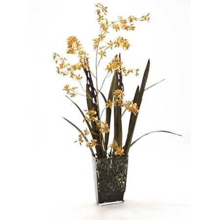 Silk Arrangement In Leopard Print Vase Amazon Co Uk Kitchen Home