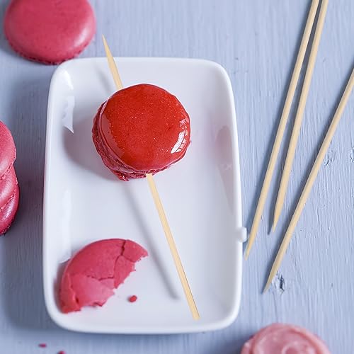 HANSGO 280PCS Candy Apple Skewers Bulk, Bamboo Sticks 8Inch Semi-point Sticks Corn Dog Sticks Lollipop Sticks Sausage Meat Fruit Chocolate Fountain Skewers