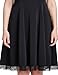 Grapent Women's Plus Size Skater A-line Dress with Crochet Hem Knee Length Party