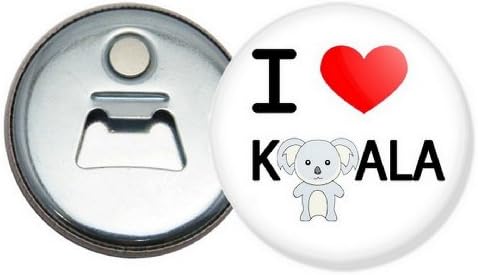 I Love koala button bottle opener and fridge magnet