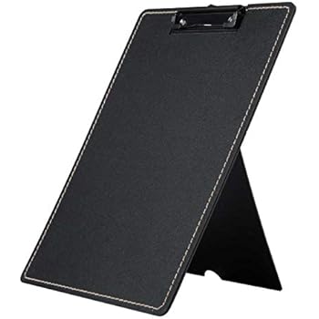Easel Clipboard Folds Flat for Storage Free-Standing Clipboard Desktop Document Holder, Holds Letter, Legal and A4 Documents, 9 x 13 inches (Black)
