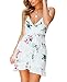 Vaniglia Women Floral Print Sleeveless Spaghetti Strap Deep V-Neck Casual Mini Dress