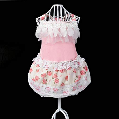 Fitfulvan Clearance!Dog Cat Bow Tutu Dress Lace Skirt Pet Puppy Dog Princess Costume Apparel Clothes(Pink,M) - Thumbnail 2