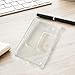 LOEO 3 Pack Heavy Duty ID Badge Holder, Hard Plastic Clear Holder with Thumb Slots, Holds 2 Cards