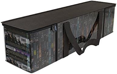 DVD Storage Bags (4 Pack) with Double Cross-Stitch Technology for Movies &amp; Games, Stackable DVD Holder, Eliminate Clutter, Portable DVD Storage Case, Easily Find Your Favorite DVDs at a Glance