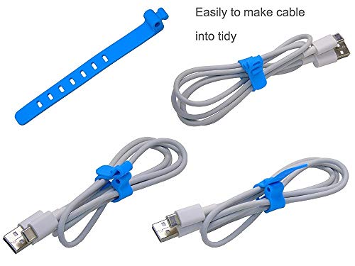 100% Food Grade Silicone Bag Ties Cable Management reusable Zip Tie Twist Multi-use Bag Clip Food Saver (sent it random color) - Thumbnail 4
