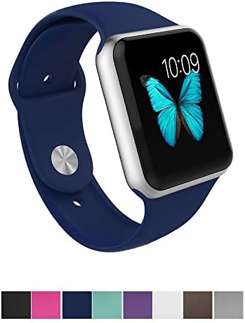Apple Watch Band - e6Hope Soft Silicone Replacement iWatch Strap for Apple Watch Series 1,Series 2,Series 3 (midnight blue, 38mm - M/L)