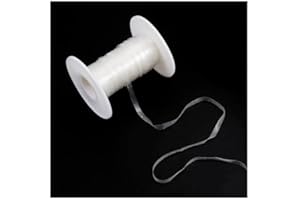 NICENEEDED 32 Yards Clear Elastic Strap, Stretchy Bikini Bra Transparent Strap, 4mm Width Invisible Bra Shoulder Strap for Li